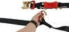 ShockStrap Ratchet Tie-Down Strap w Shock Absorber - 2" x 18' - 2,000 lbs - Qty 1 Double-J Hooks 297-18RSBB