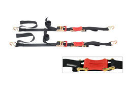 ShockStrap Ratchet Tie-Down Straps w Shock Absorbers - 2" x 9' - 2,000 lbs - Qty 2 - 297-9RSDB