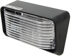 Bargman 30-78-522 RV Trailer Camper Lighting Black Porch Light with Clear Lens 