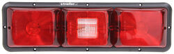 Bargman Triple Tail Light w/ Backup - 5 Function - Incandescent - Black Base - Red/Clear Lens