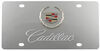 DWD Plastics Stainless Steel Cadillac logo license plate.