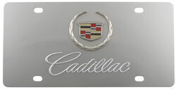 Stainless Steel License Plate Cadillac with Logo Chrome