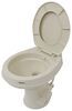 standard height round dometic 300 weekender rv toilet - bowl tan polypropylene