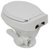 low height fixed mount dometic weekender rv toilet - profile round bowl white polypropylene