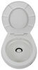 low profile dometic weekender rv toilet - round bowl white polypropylene