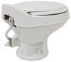 low height plastic dometic weekender rv toilet - profile round bowl white polypropylene