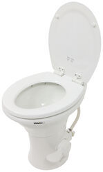 Dometic 310 Part-Timer RV Toilet - Standard Height - Round Bowl - Slow Close Lid - White Ceramic - DOM57FR