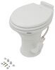 standard height polypropylene and ceramic dometic 310 part-timer rv toilet - round bowl slow close lid white