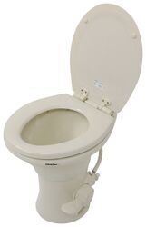 Dometic 310 Part-Timer RV Toilet - Standard Height - Round Bowl - Slow Close Lid - Tan Ceramic - DOM37FR