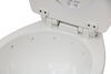 low profile polypropylene and ceramic dometic 311 part-timer rv toilet - round bowl slow close lid white