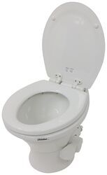 Dometic 311 Part-Timer RV Toilet - Low Profile - Round Bowl - Slow Close Lid - White Ceramic