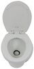 low profile slow close lid dometic 311 part-timer rv toilet - round bowl white ceramic