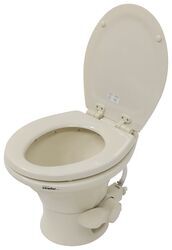 Dometic 311 Part-Timer RV Toilet - Low Profile - Round Bowl - Slow Close Lid - Tan Ceramic - DOM77FR