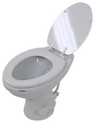 Dometic 320 Full-Timer RV Toilet - Standard Height - Elongated Bowl - White Ceramic - DOM87FR