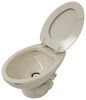 low height ceramic dometic 321 full-timer rv toilet - profile elongated bowl tan