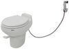 standard height elongated dometic 510 full-timer rv toilet - hand sprayer seat white ceramic