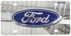 Stainless Steel License Plate Ford Logo Large Chrome - 307783