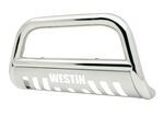 Westin E-Series Bull Bar with Skid Plate - 3" Tubing - Polished Stainless Steel                