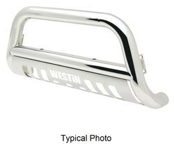 Westin E-Series Bull Bar with Skid Plate - 3" Tubing - Polished Stainless Steel                