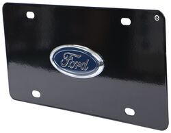 Ebony Finished Stainless Steel License Plate Ford Logo Chrome - 310875