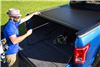 truck bed fixed height pace edwards jackrabbit retractable tonneau cover w utility rig rack - aluminum and vinyl black