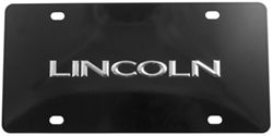 Ebony Finished Stainless Steel License Plate Lincoln Chrome