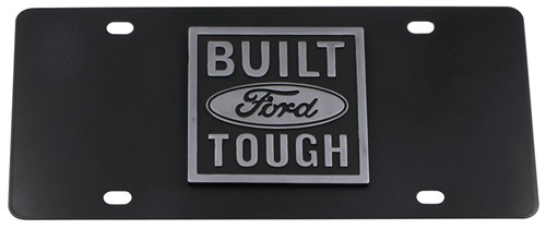 Ebony Finished Stainless Steel License Plate Built Ford Tough Chrome Dwd Plastics License Plates