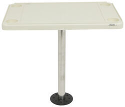 Rectangular Boat Table - Recessed Flush Mount - 28" x 16" - High-Impact Plastic - Ivory - 315-DSH-KF