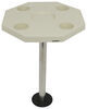 pedestal table recessed mount octagonal boat - flush 19-3/8 inch diameter high-impact plastic ivory