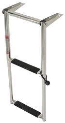 Telescoping Drop Ladder with Hand Grips - 2 Steps - 24" Tall - 400 lbs - Stainless Steel - 315-EQB2