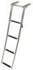 transom ladder 4 steps telescoping drop with hand grips - 44 inch tall 400 lbs stainless steel
