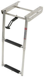 Sliding Under Platform Pontoon Boat Ladder - 2 Steps - 23-1/2" Tall - 400 lbs - Stainless Steel - 315-FOG2