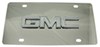 GMC License Plate - Chrome Logo - Stainless Steel w/ Chrome Finish Full Plate 316280