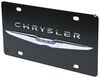 Chrysler License Plate - Chrome Logo - Stainless Steel w/ Black Finish Logo 317041