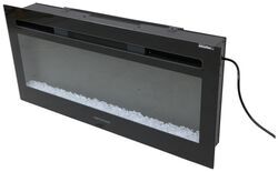 Greystone 36" Electric Fireplace with Crystals - Wall Mount - Black - 324-000081