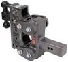 Trailer Hitch Ball Mount 325-GH-1125 - Stacked Receivers,Shock Absorbing,Built-In Pintle Hook - Gen-Y Hitch