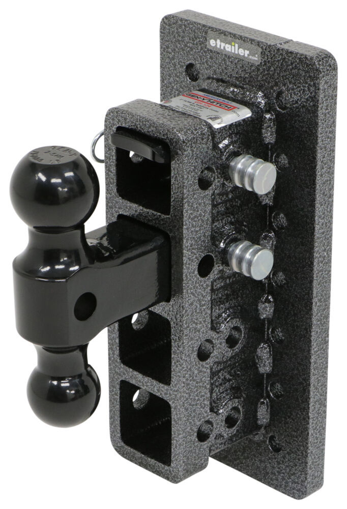 Gen-Y Adjustable 2-Ball Mount w/ 2" Stacked Receivers - Bolt On - 7-1/2" Drop/Rise - 16K Adjustable Channel Mount 325-GH-124