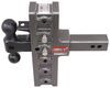 Gen-Y Adjustable 2-Ball Mount w/ Stacked Receivers - 2" Hitch - 7-1/2" Drop/Rise - 16K Steel Shank - Gray 325-GH-226