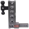 adjustable ball mount 10000 lbs gtw class iv gen-y 2-ball w/ stacked receivers - 2 inch hitch 12-1/2 drop 10k