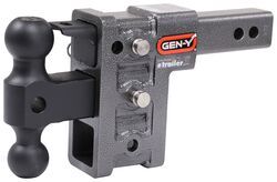 Gen-Y Adjustable 2-Ball Mount w/ Stacked Receivers - 2" Hitch - 5" Drop/Rise - 10K - 325-GH-323