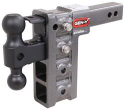 Gen-Y Adjustable 2-Ball Mount w/ Stacked Receivers - 2" Hitch - 7-1/2" Drop/Rise - 16K - 325-GH-524