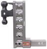 Gen-Y Adjustable 2-Ball Mount w/ Stacked Receivers - 2" Hitch - 12-1/2" Drop - 16K Stacked Receivers,Built-In Pintle Hook 325-GH-526