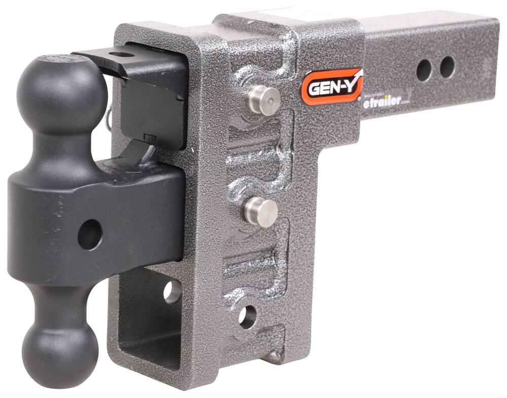 Trailer Hitch Ball Mount 325-GH-623 - Stacked Receivers,Built-In Pintle Hook - Gen-Y Hitch