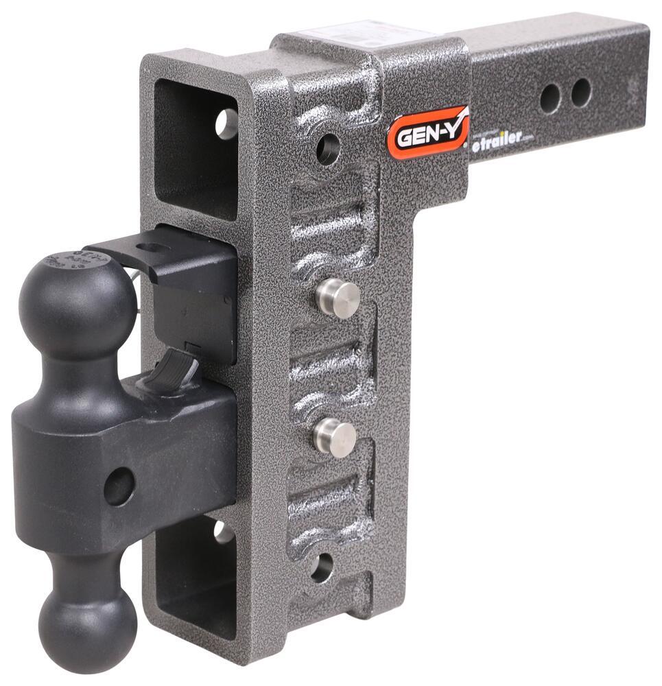 Gen-Y Adjustable 2-Ball Mount w/ Stacked Receivers - 2-1/2" Hitch - 9" Drop/Rise - 21K Steel Ball 325-GH-624