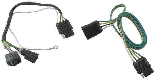 Hopkins Plug-In Simple Vehicle Wiring Harness with 4-Pole Flat Trailer ...