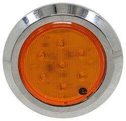 LED Trailer Clearance or Side Marker Light with Chrome Bezel - 7 Diodes - Amber Lens - 328-003-1400A
