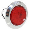 clearance lights 3 inch diameter led trailer or side marker light with chrome bezel - 7 diodes red lens