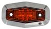 clearance lights 3-1/4l x 1-13/16w inch led trailer or side marker light with chrome bezel - 2 diodes amber lens