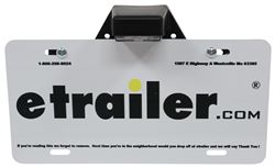 LED Trailer License Plate Light with Mounting Bracket - 3 Diodes - Clear Lens - Black Frame - 328-003-70BE