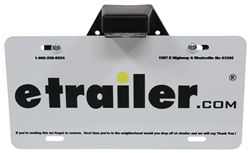 LED Trailer License Plate Light with Mounting Bracket - 3 Diodes - Clear Lens - Black Frame